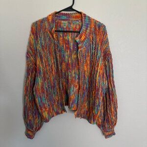 Multicolor Open-Front Women’s Sweater Cardigan